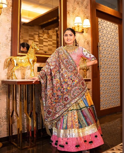 Heavy Muslin Cotton Lehenga Choli